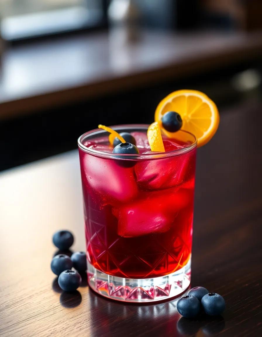 Blueberry Old Fashioned cocktail