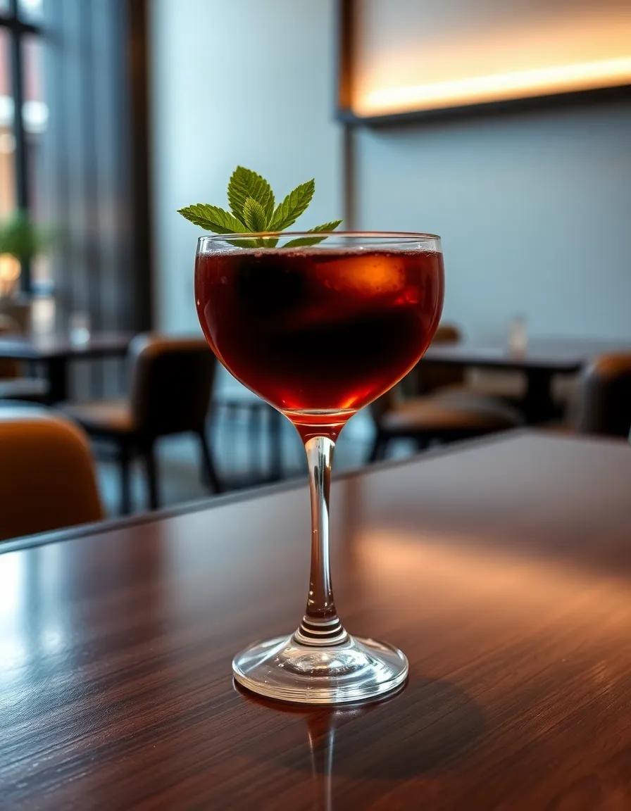 Minty Manhattan cocktail