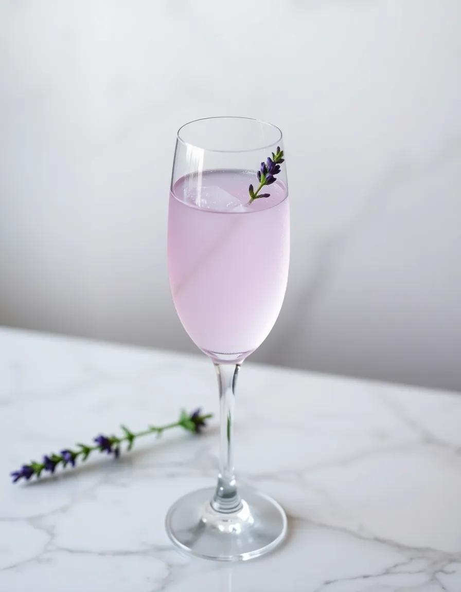 Lavender French 75 cocktail