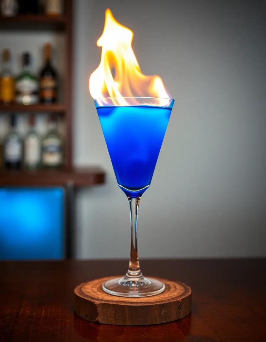 Flaming Blue Jesus cocktail