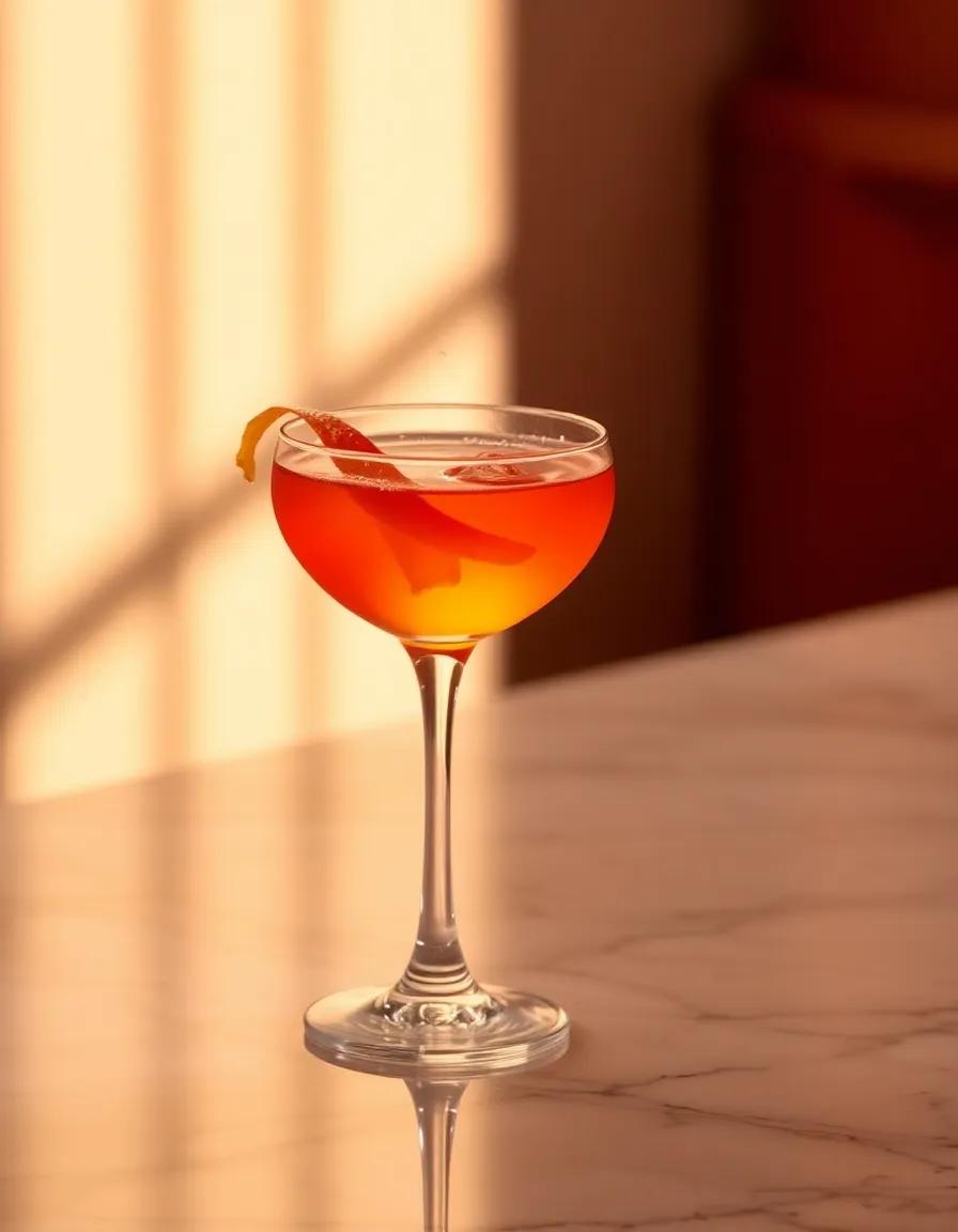 Aperol Manhattan cocktail