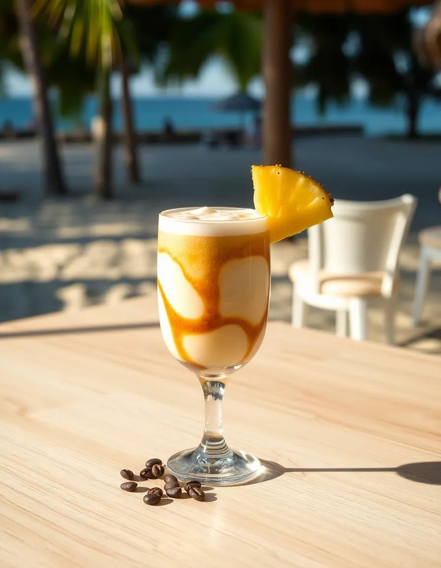 Coffee Pina Colada cocktail